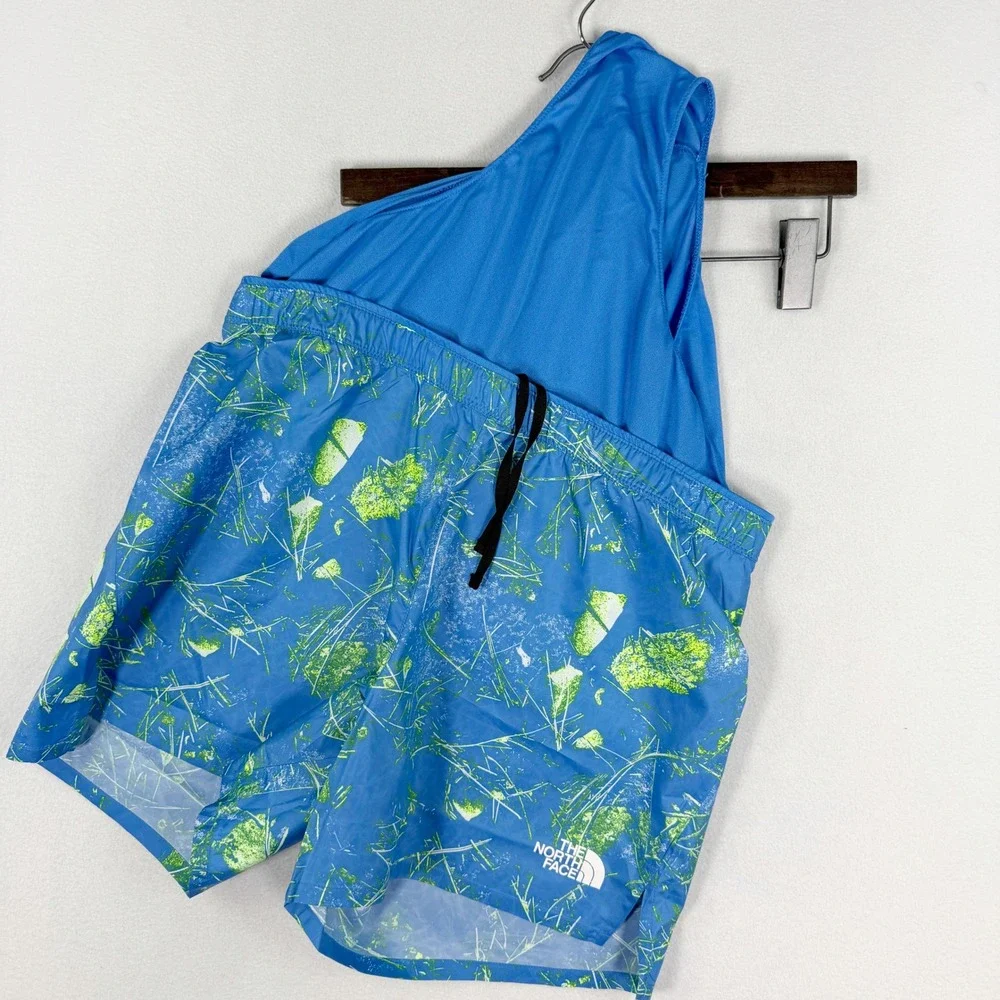 The North Face Limitless Shorts Size M Mens Blue Floral Print NF0A7ZU4IRE-M-SHT